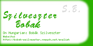 szilveszter bobak business card